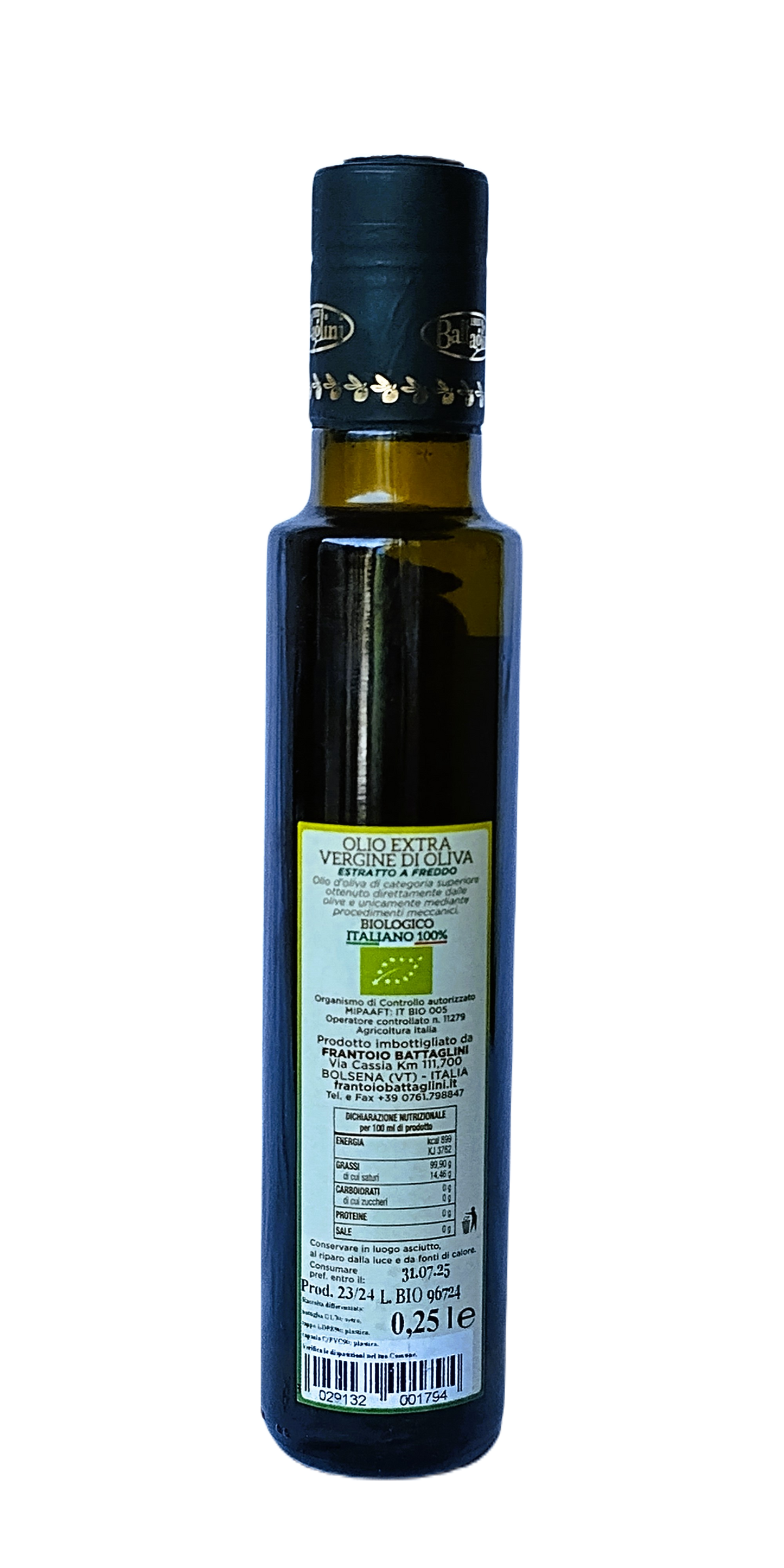 Biologische Extra Vergine Tuscia - Fles 250 ml