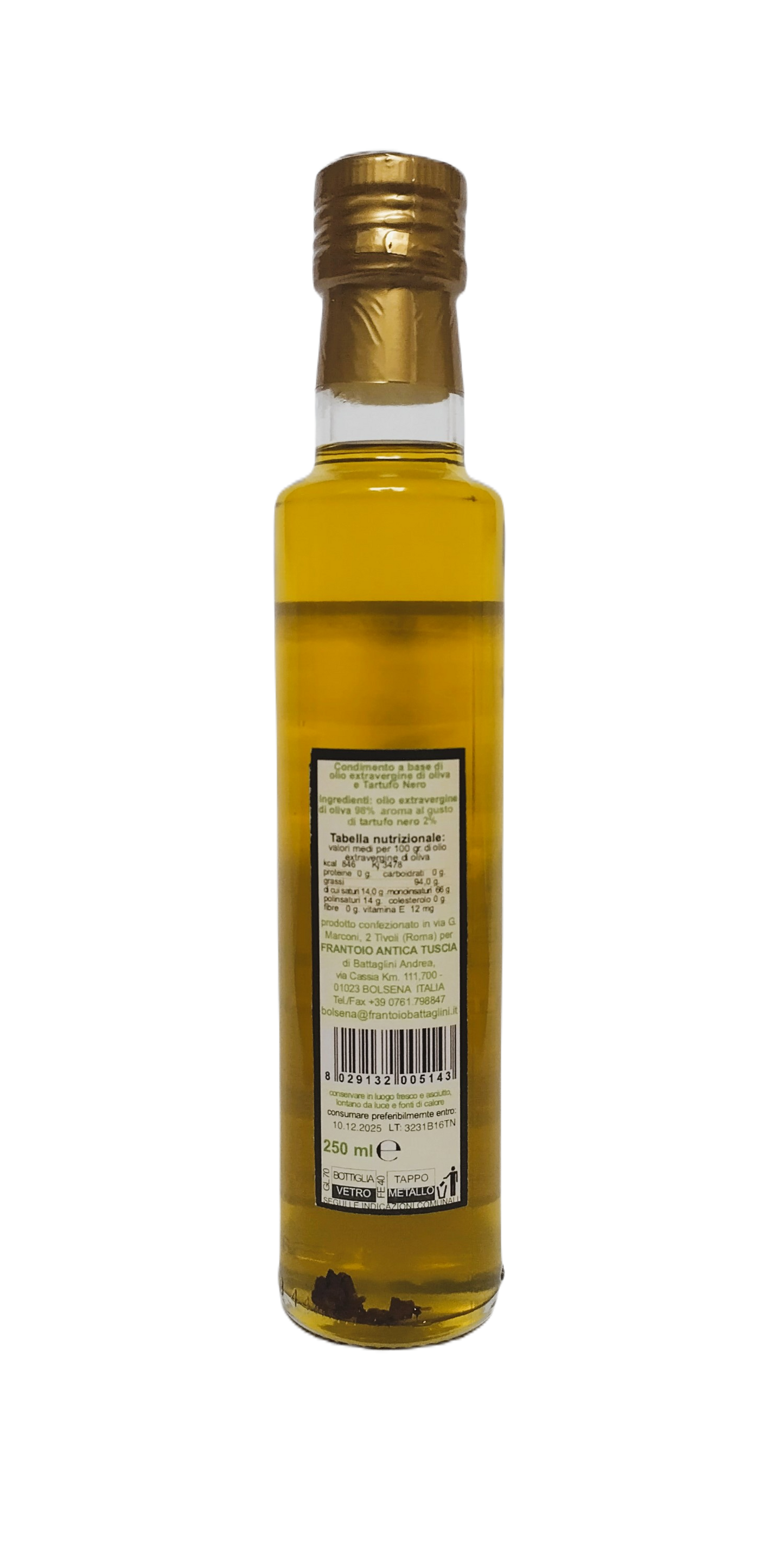 Olijfolie Extra Vergine + Tartufo Nero - Fles 250 ml